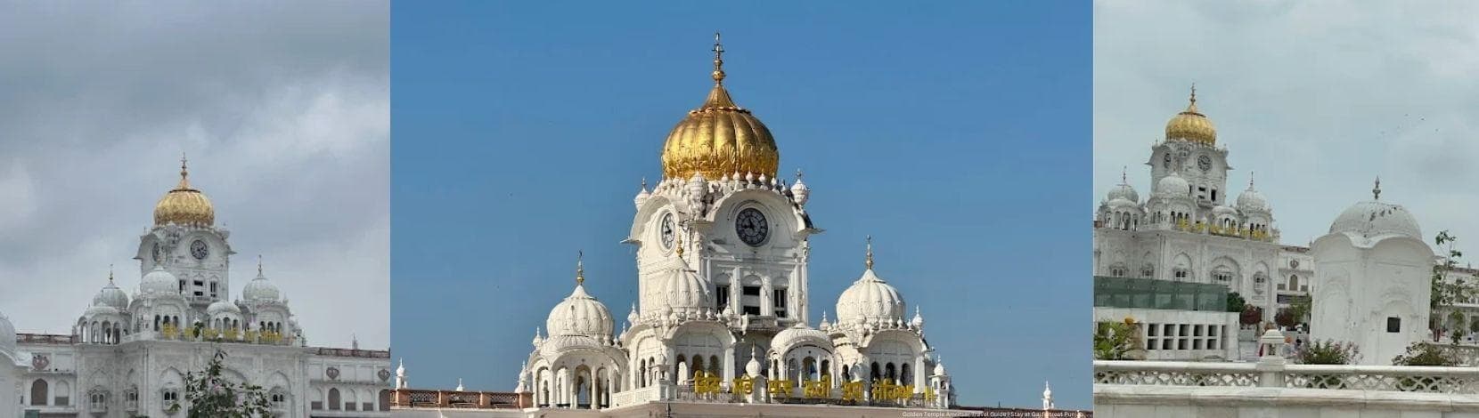 Golden Temple Amritsar with reflection in Sarovar lake at sunrise Luxury villa stay at Gaj Retreat Hoshiarpur Punjab" Historic Jallianwala Bagh memorial Amritsar Punjab